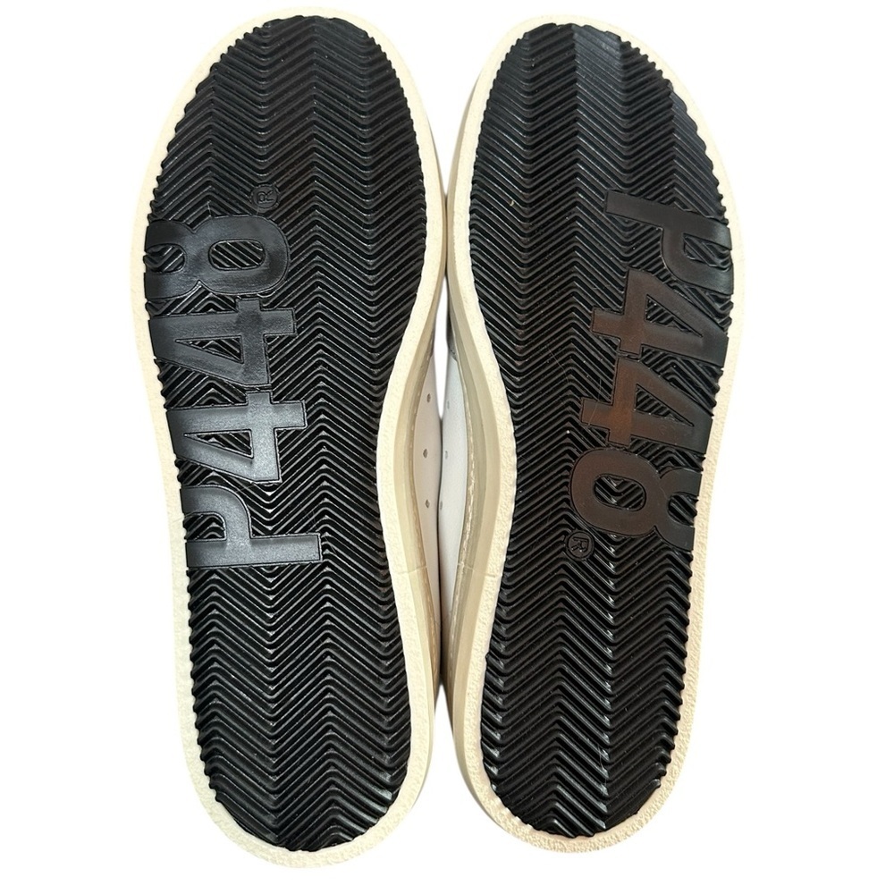 RARE P448 John white Checkered holograph iridescent blue lace 40 Sneaker - Picture 9 of 10